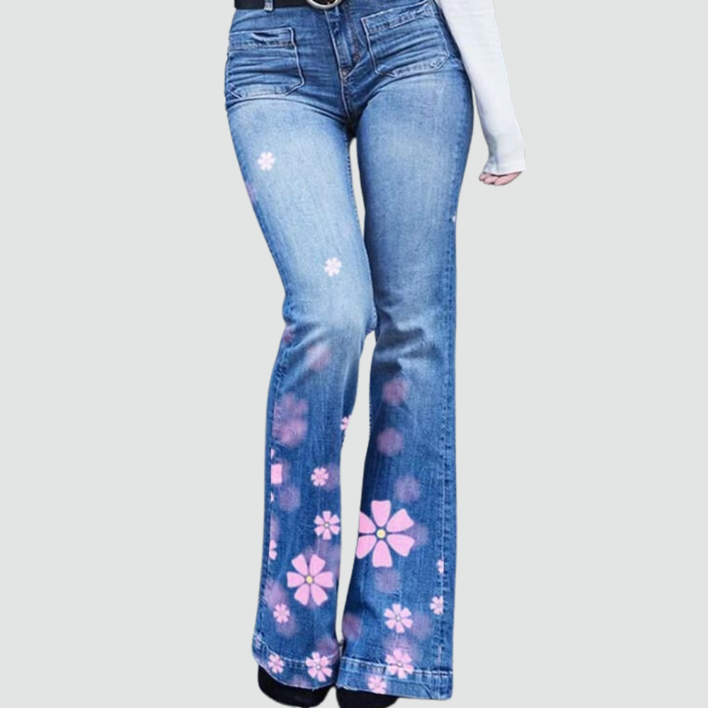 The Navy Flared Denim