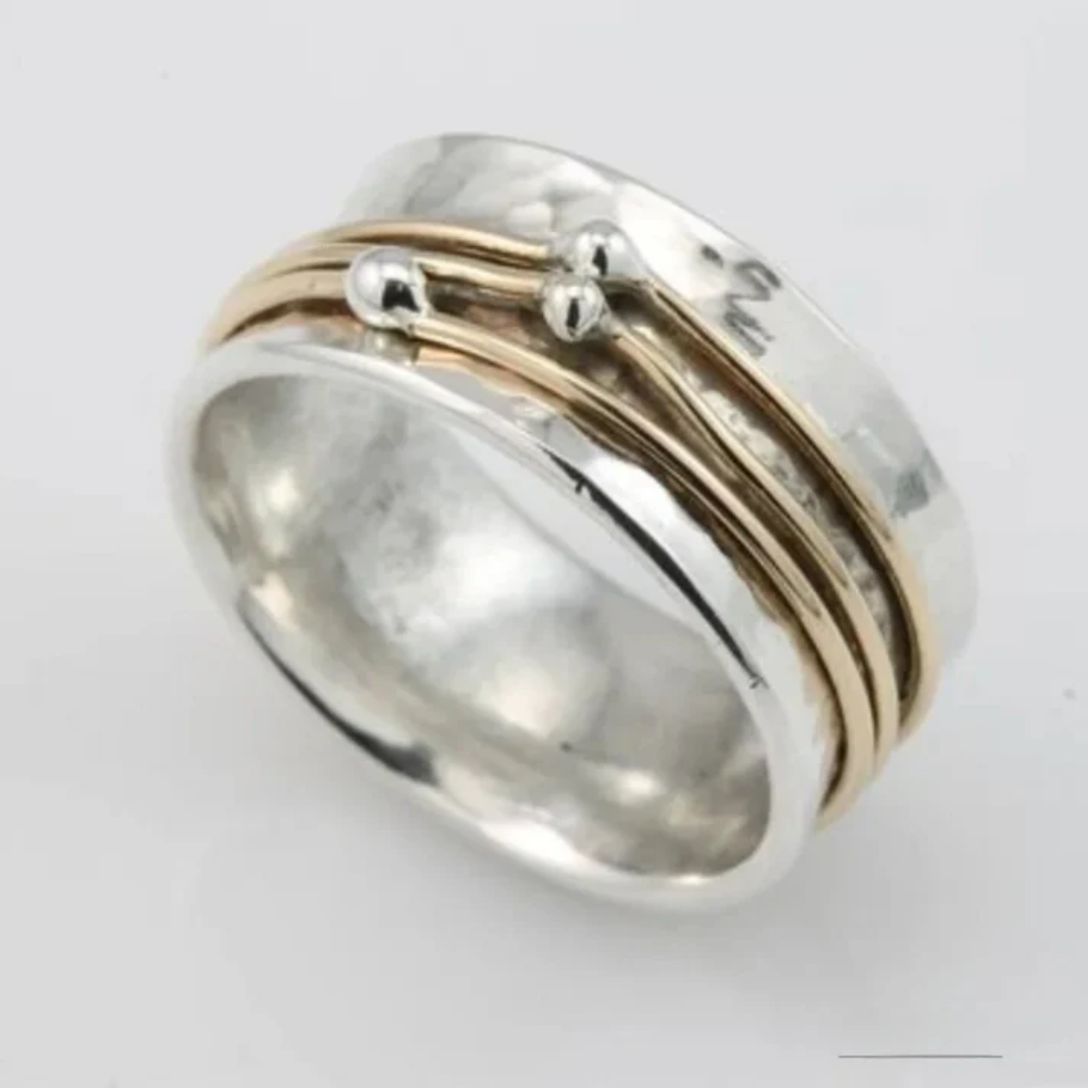 The Addison Gold Layered Silver Ring