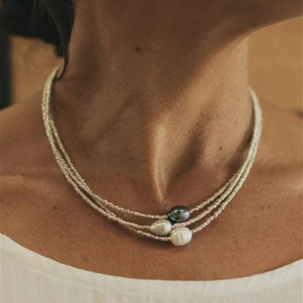 The Emberly Natural Pearl Necklace