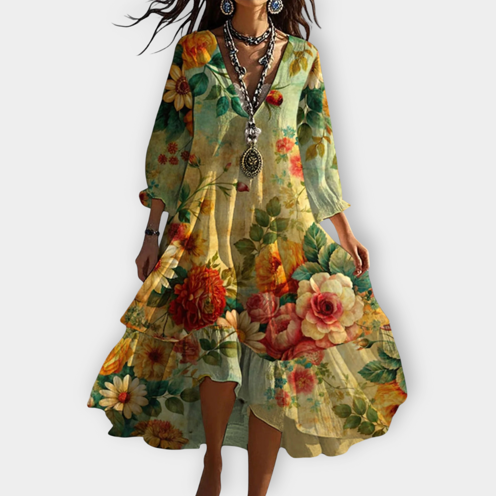Marie - Floral Boho Dress