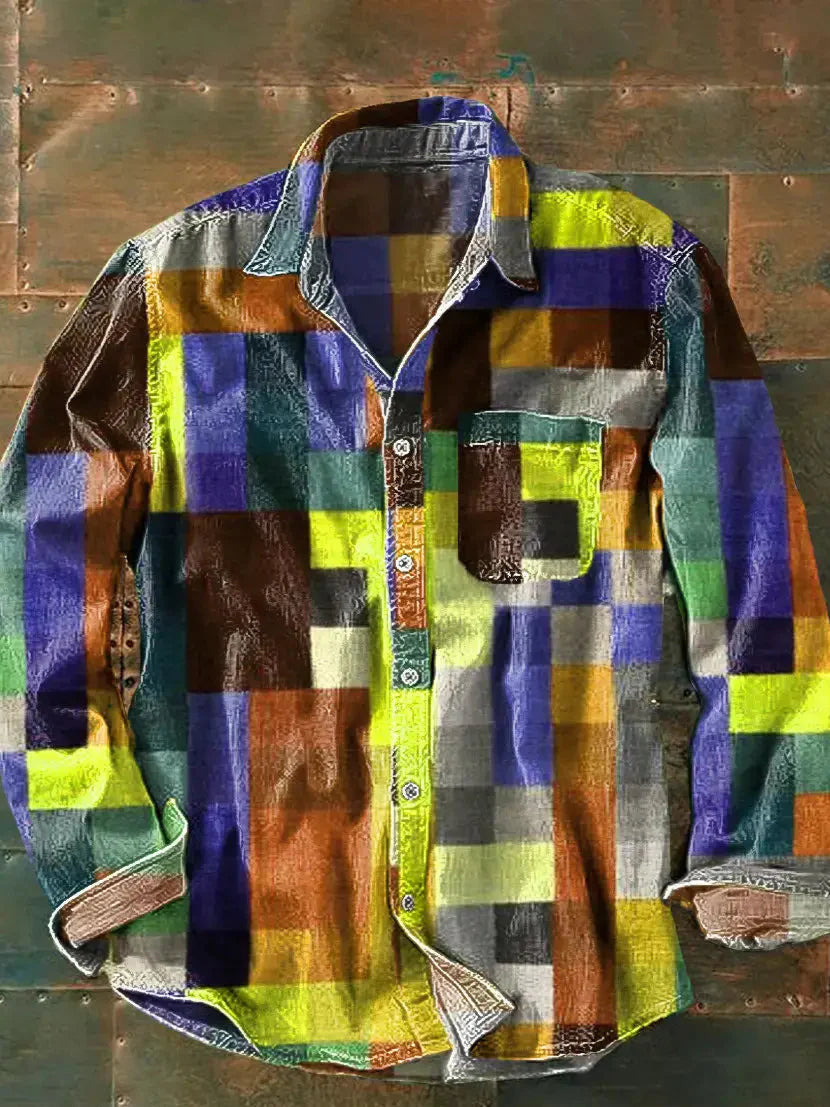 MATTEO | PATCHWORK SHIRT WITH PRACTICAL POCKET