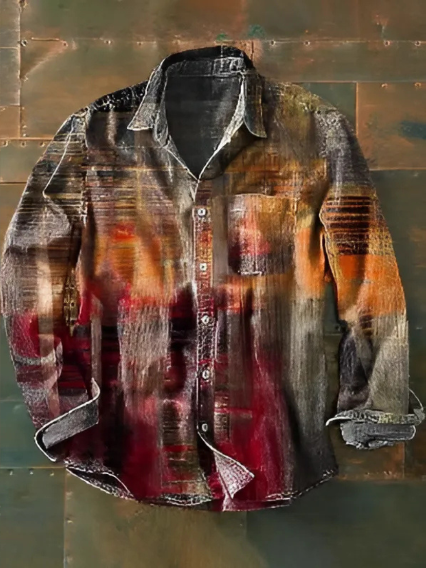 AMERIGO | PATCHWORK SHIRT WITH PRACTICAL POCKET