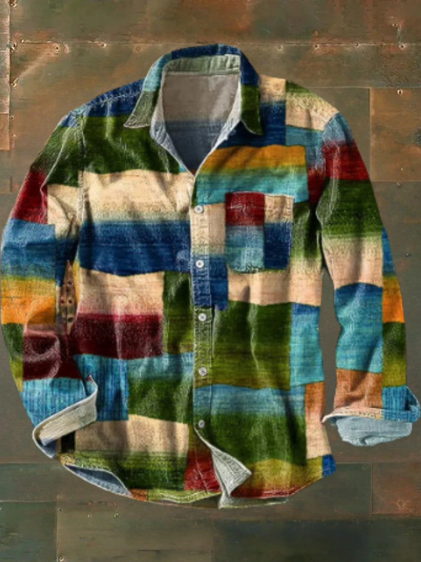 ALESSIO | PATCHWORK SHIRT WITH PRACTICAL POCKET