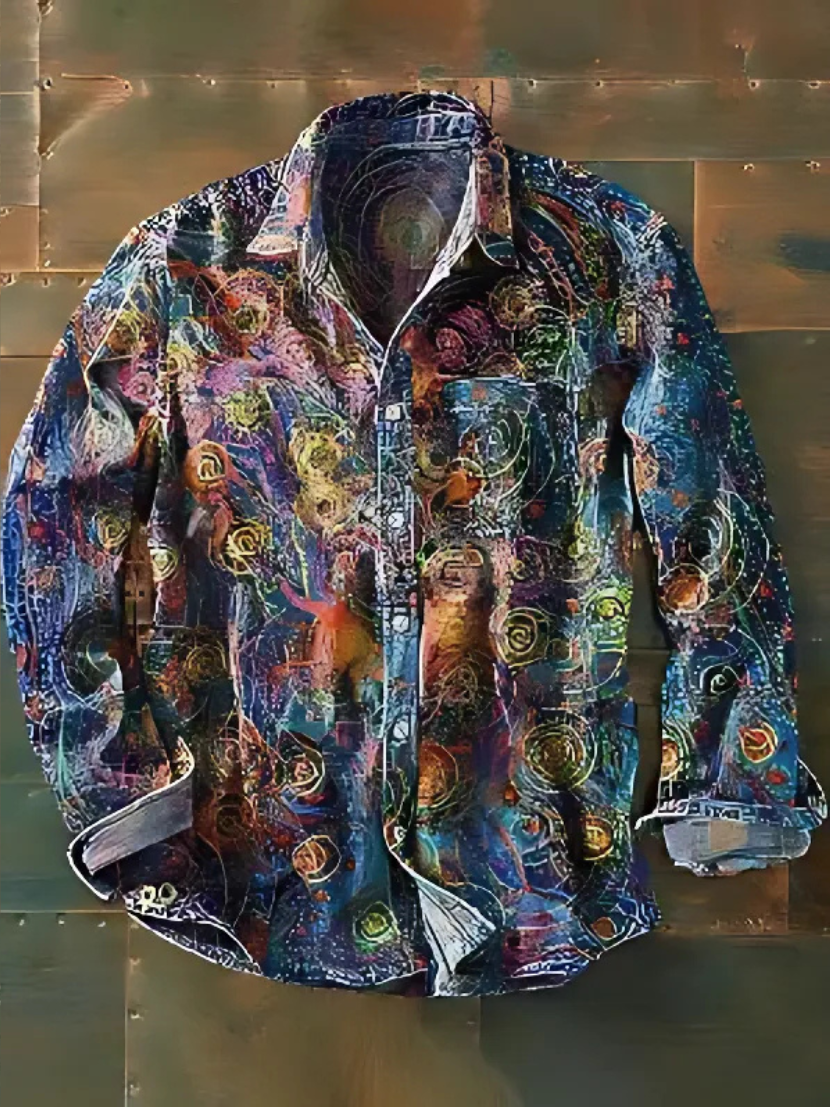 SANDRO | PATCHWORK SHIRT WITH PRACTICAL POCKET