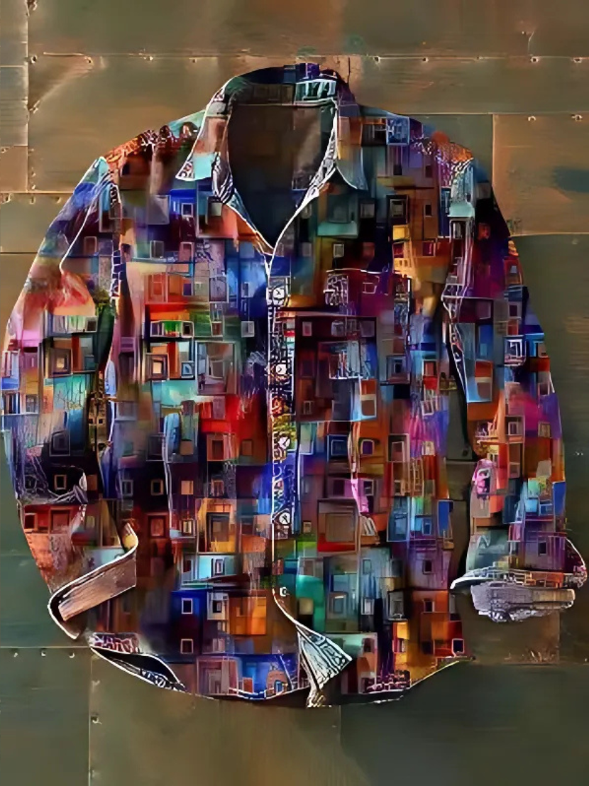 ARMANDO | PATCHWORK SHIRT WITH PRACTICAL POCKET