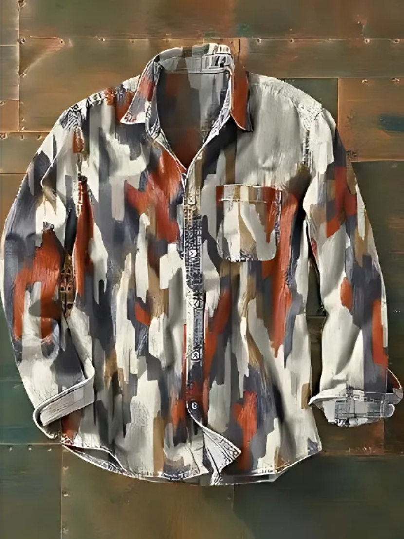 ALFONSO | PATCHWORK SHIRT WITH PRACTICAL POCKET