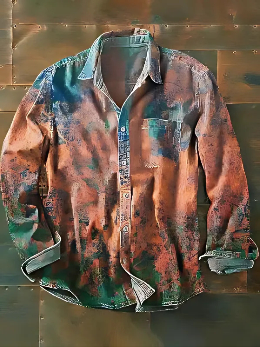EVAN | PATCHWORK SHIRT WITH PRACTICAL POCKET