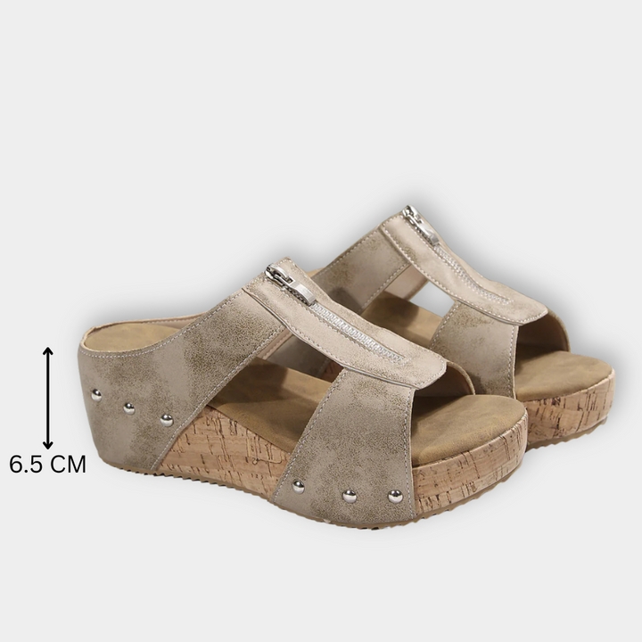 Daria - Zip-Up Platform Sandals