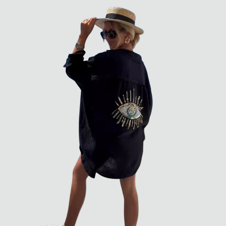 The Soraya Casual Sequin Beaded Shirt