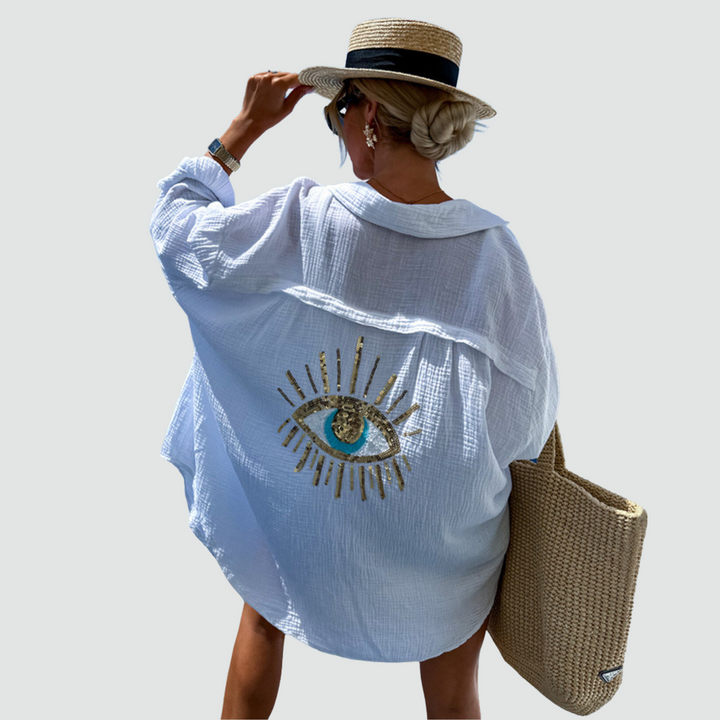 The Soraya Casual Sequin Beaded Shirt