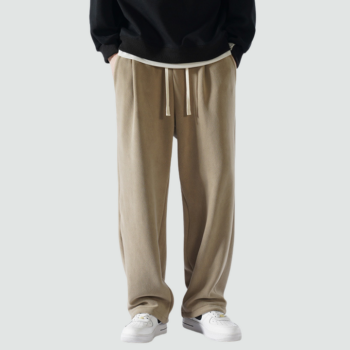 Lewis - Warm Fleece Wide-Leg Trousers