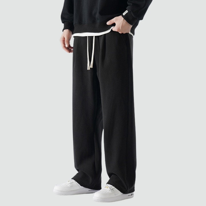 Lewis - Warm Fleece Wide-Leg Trousers
