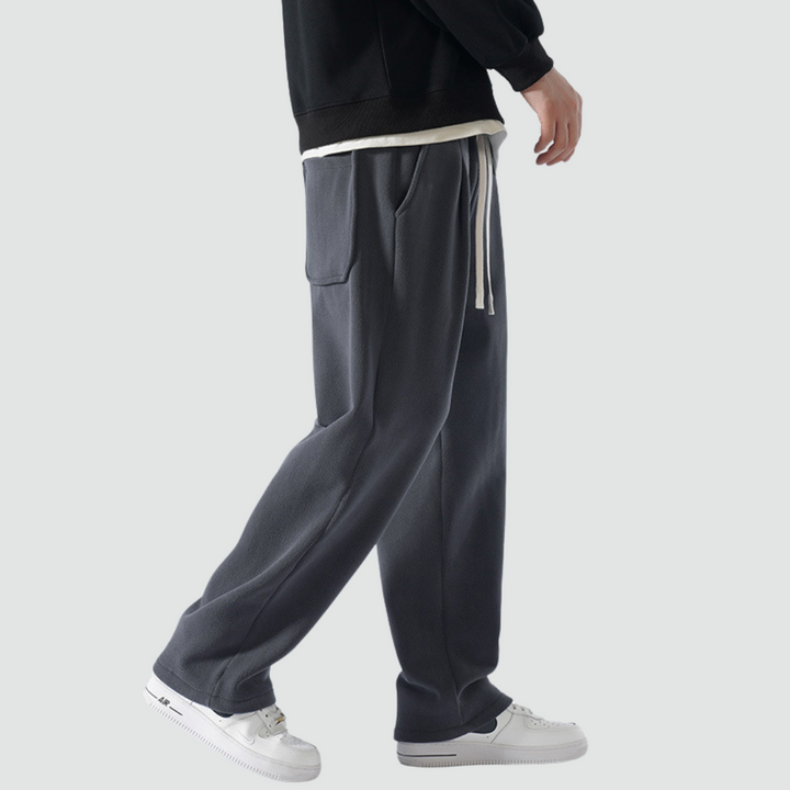 Lewis - Warm Fleece Wide-Leg Trousers