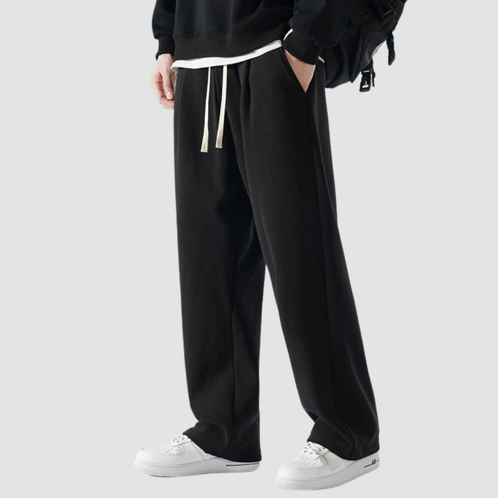 Lewis - Warm Fleece Wide-Leg Trousers