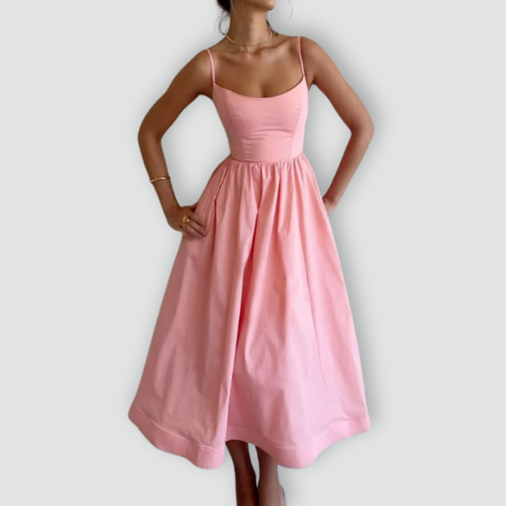 Fabiana - Spaghetti Strap Puff Dress