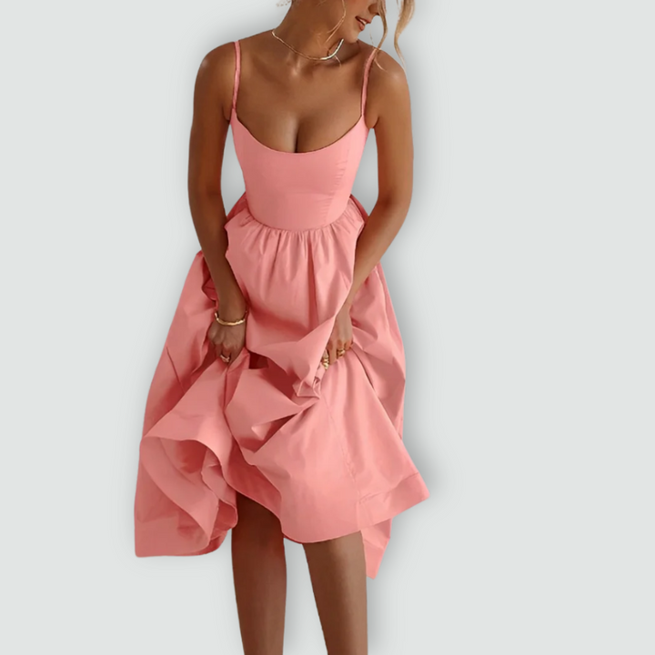 Fabiana - Spaghetti Strap Puff Dress