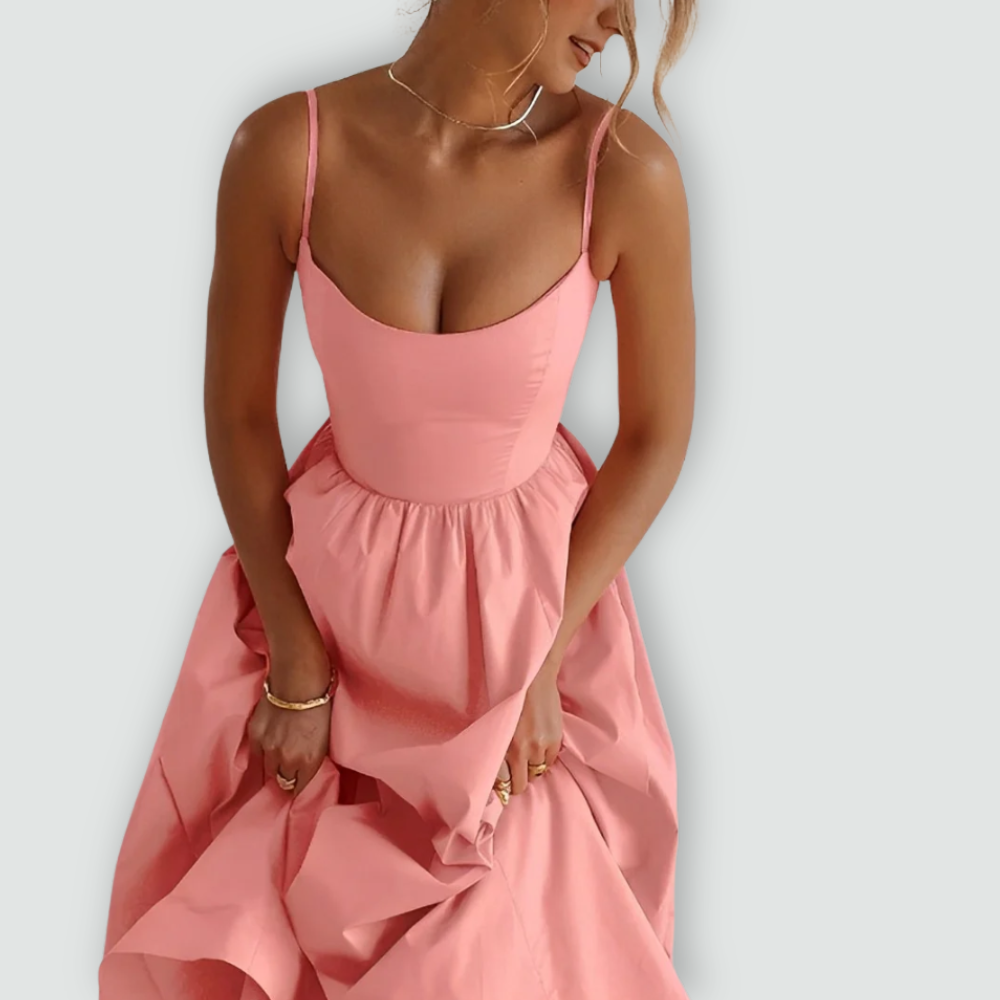 Fabiana - Spaghetti Strap Puff Dress