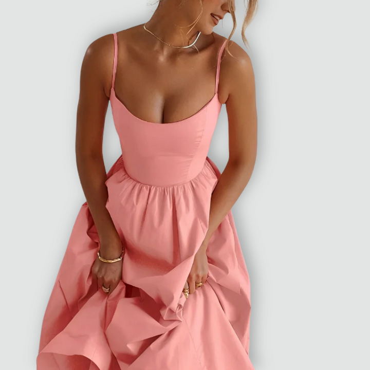 Fabiana - Spaghetti Strap Puff Dress