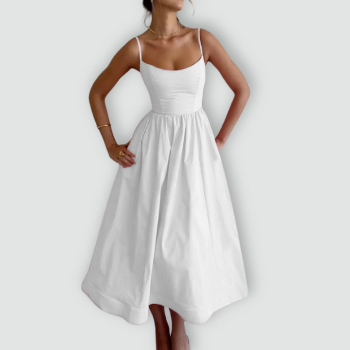 Fabiana - Spaghetti Strap Puff Dress