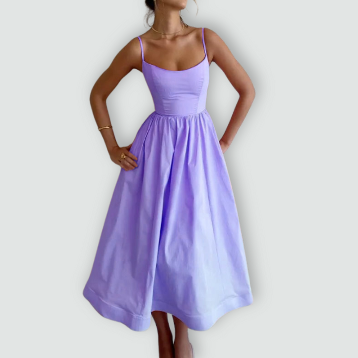 Fabiana - Spaghetti Strap Puff Dress