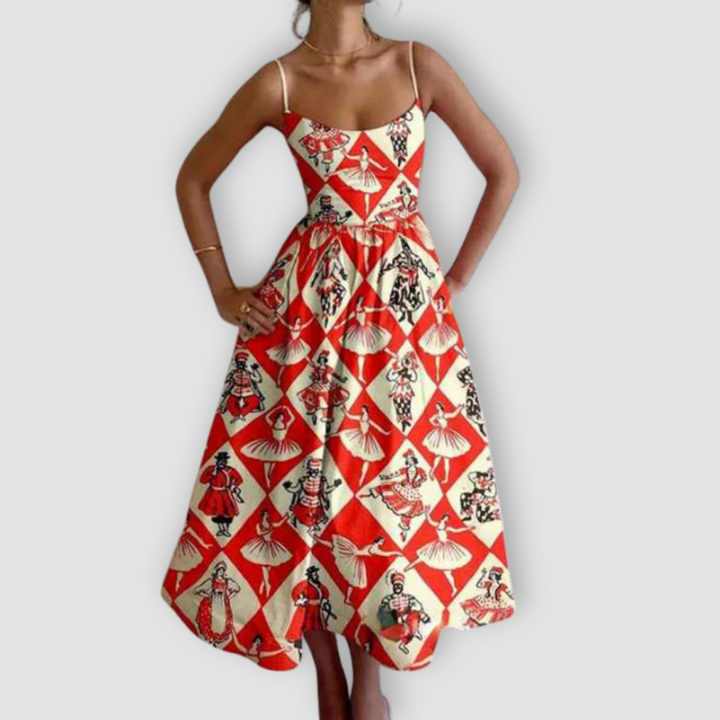 Fabiana - Spaghetti Strap Puff Dress