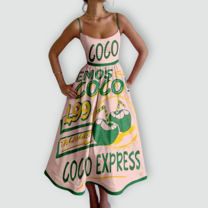 Fabiana - Spaghetti Strap Puff Dress