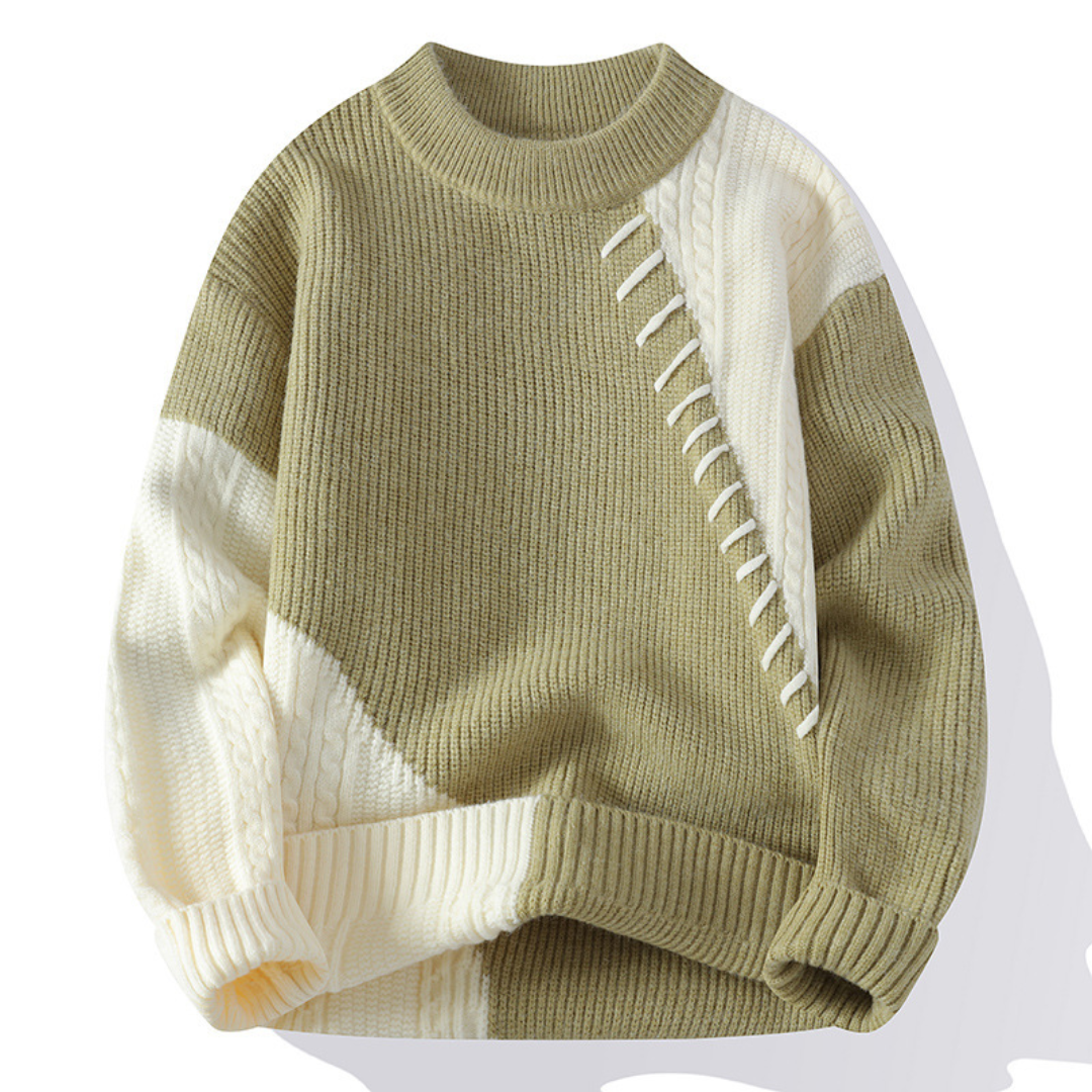 Knitmania | Casual Patchwork Sweater for Men