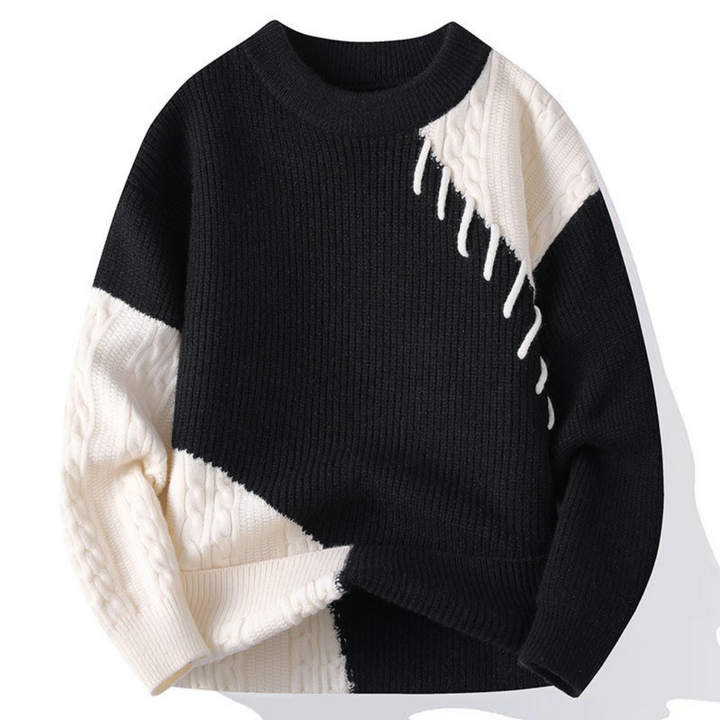 Knitmania | Casual Patchwork Sweater for Men