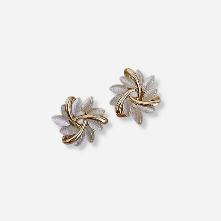 Sonja™ | Luxury earrings with white opal