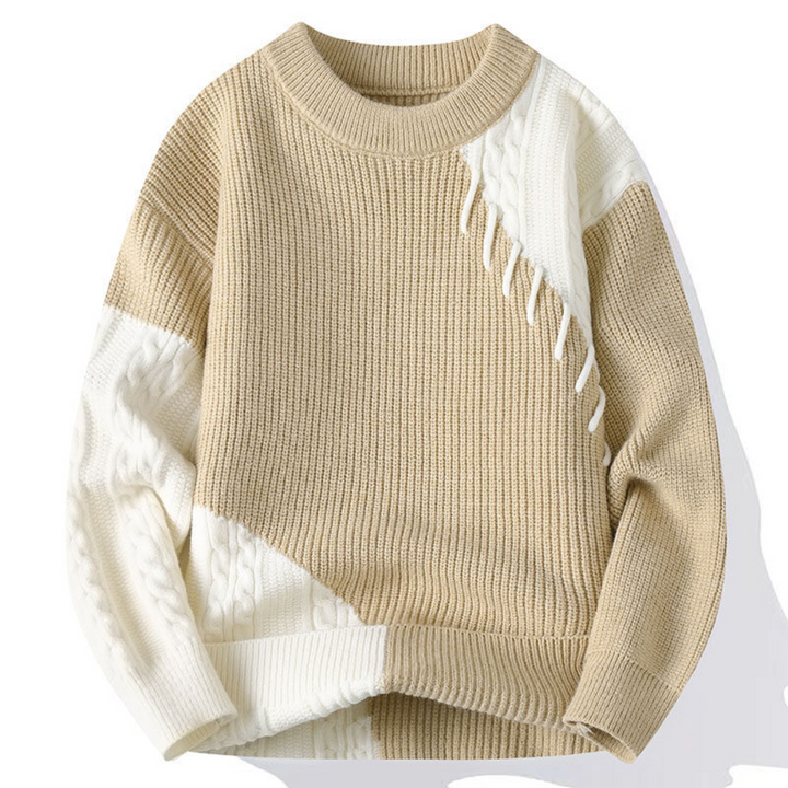 Knitmania | Casual Patchwork Sweater for Men