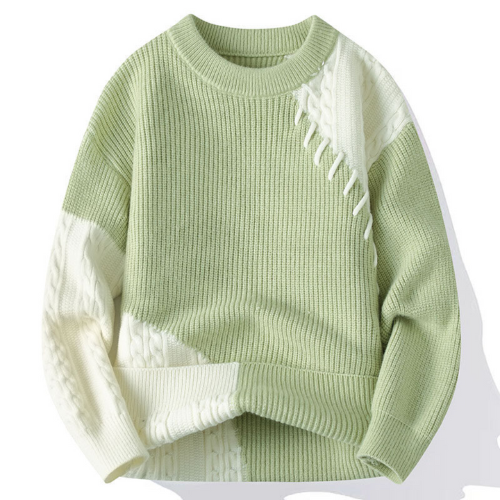 Knitmania | Casual Patchwork Sweater for Men