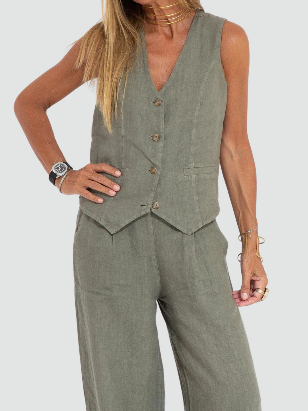 The Freya Vest and Trouser Set