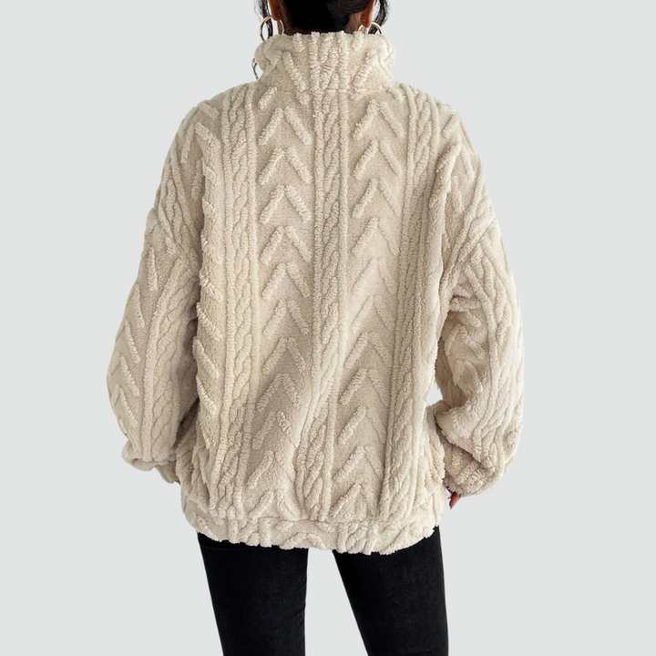 Dana | Luxe Cable-Knit Fleece Sweatshirt