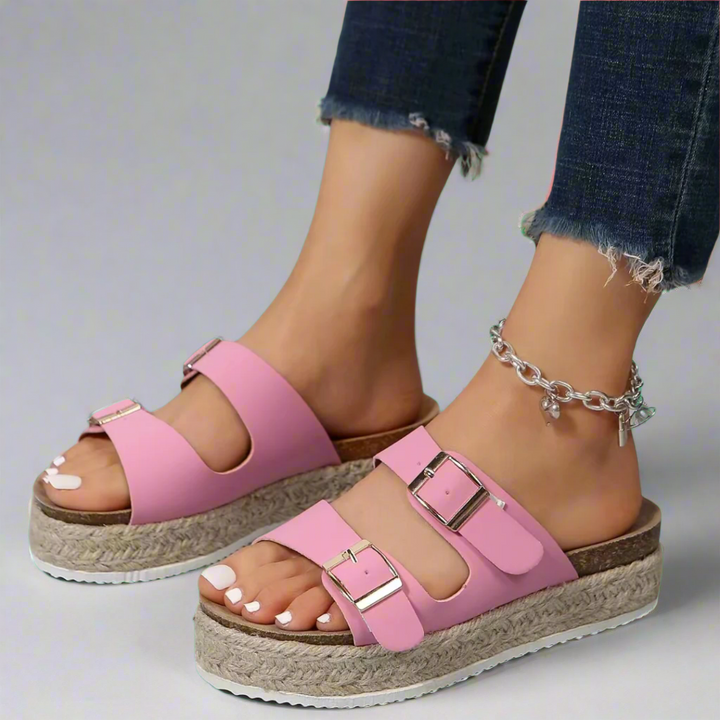 Elfriede | Sandals made of shiny premium leather