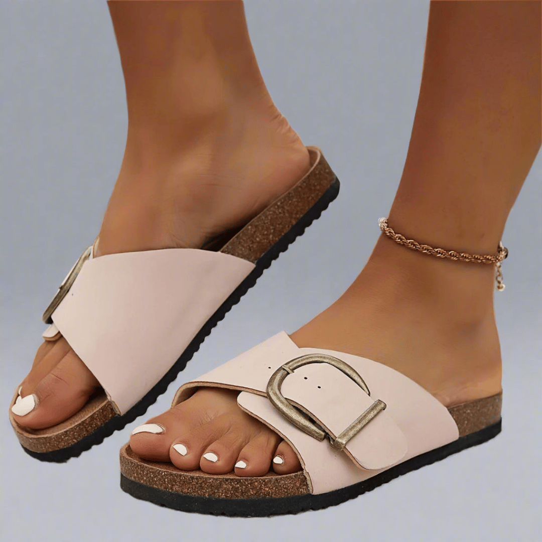 Ronja | Vegan Cork Slippers with Comfortable Footbed Sole