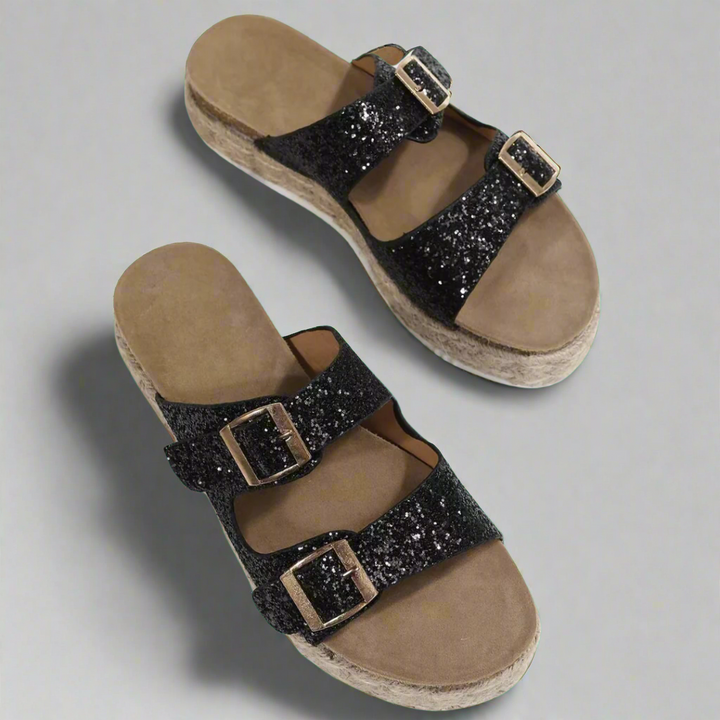 Elfriede | Sandals made of shiny premium leather