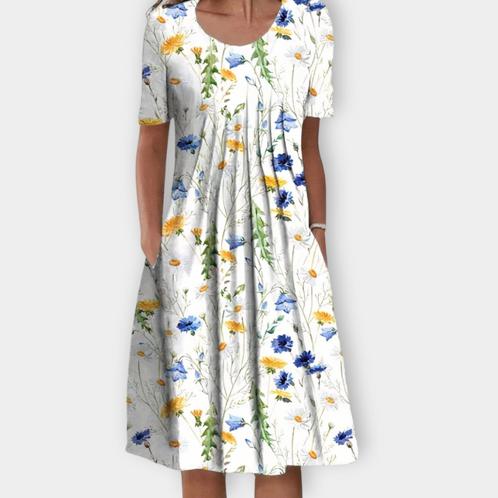Sabine - Flattering Floral Dress