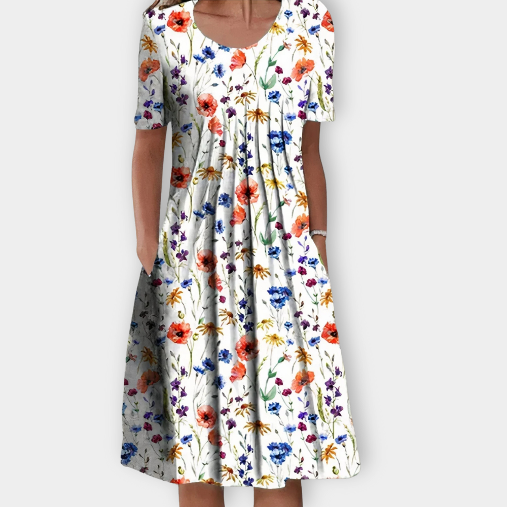 Sabine - Flattering Floral Dress