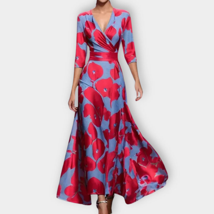 Adelundis - Floral Wrap Maxi Dress