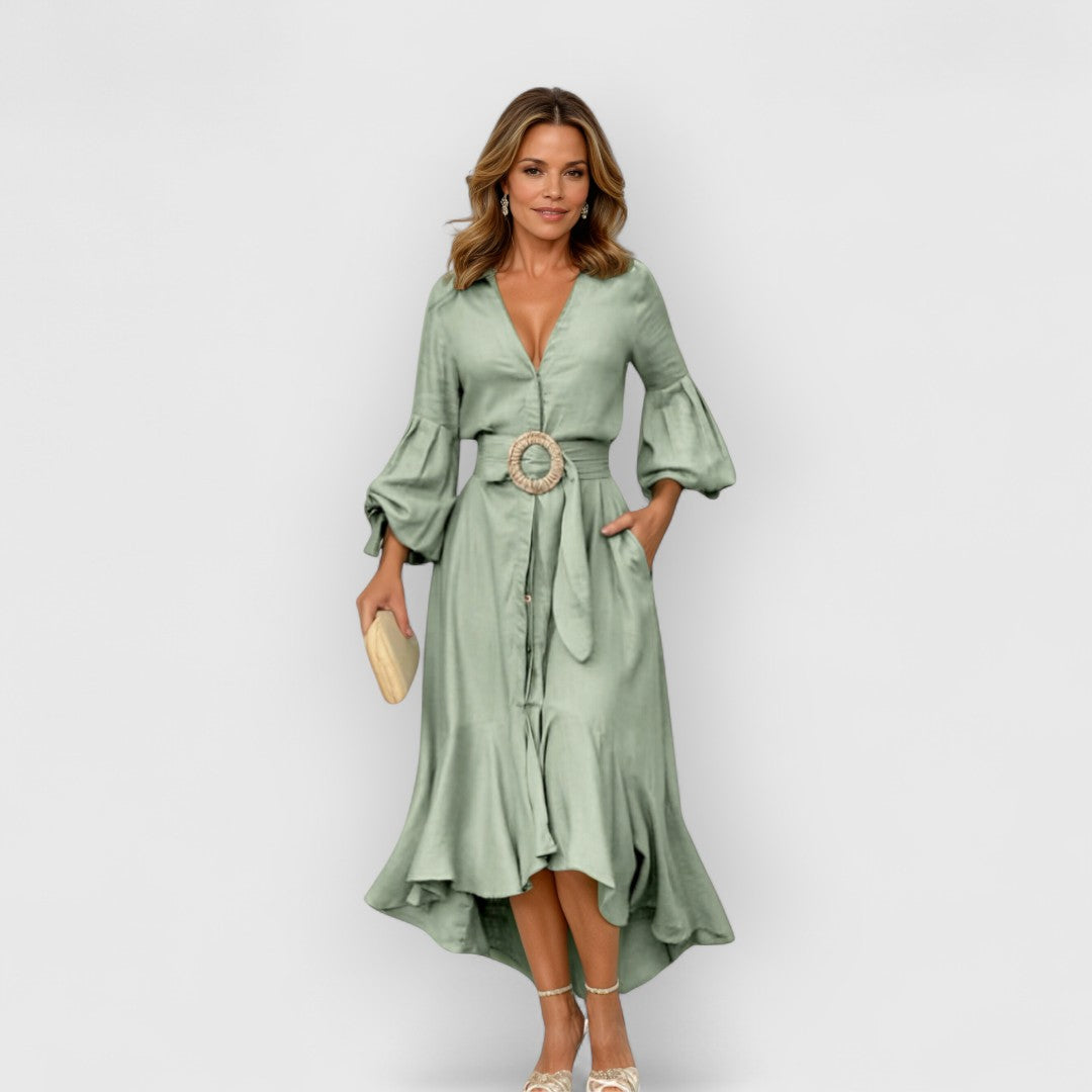 Viviana - Belted Midi Dress