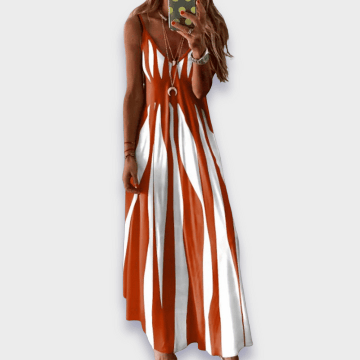 Claudia | Long Casual Dress Made from Handmade Premium Fabric
