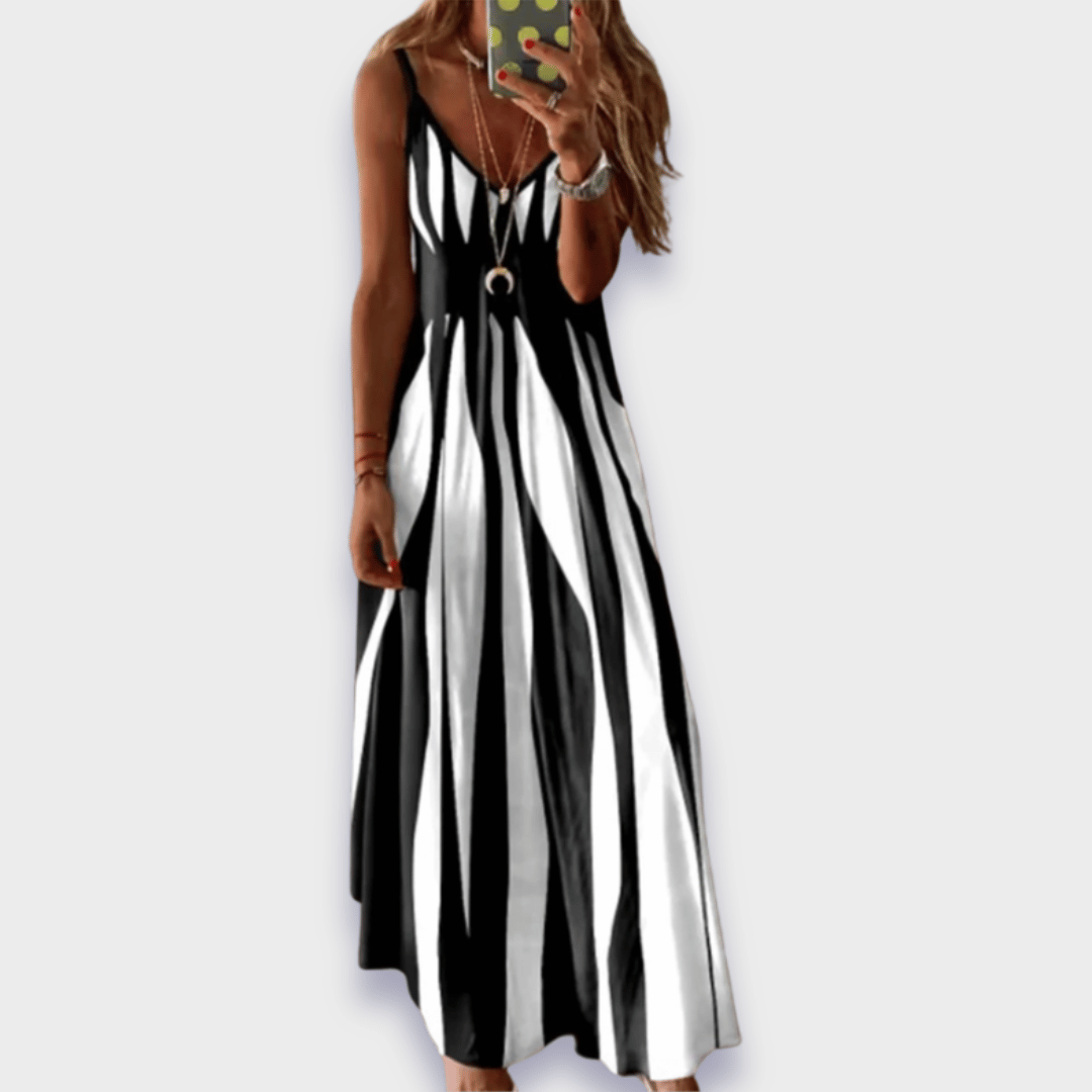 Claudia | Long Casual Dress Made from Handmade Premium Fabric