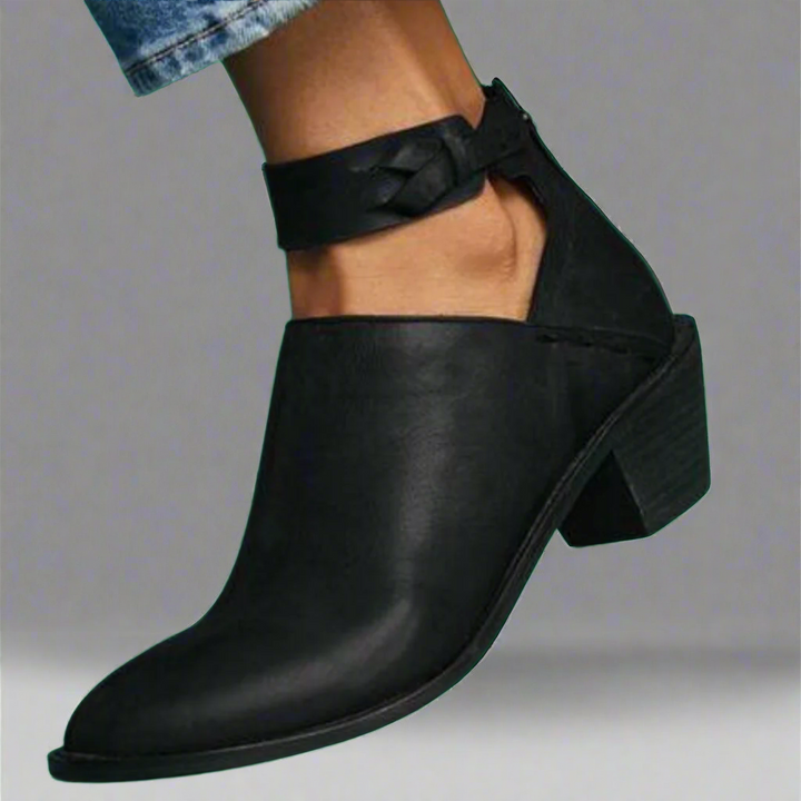 Renata | Mid-Toe Singles with Block Heel – Comfort and Style