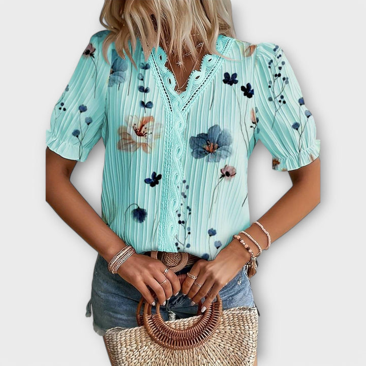 Emily - Stylish Blouse with V-Neck