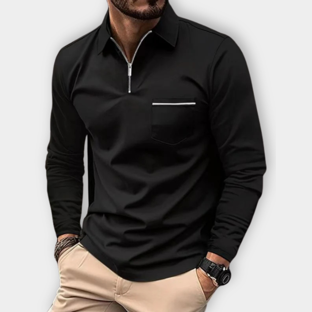 Maxim - Long-Sleeved Polo Shirt