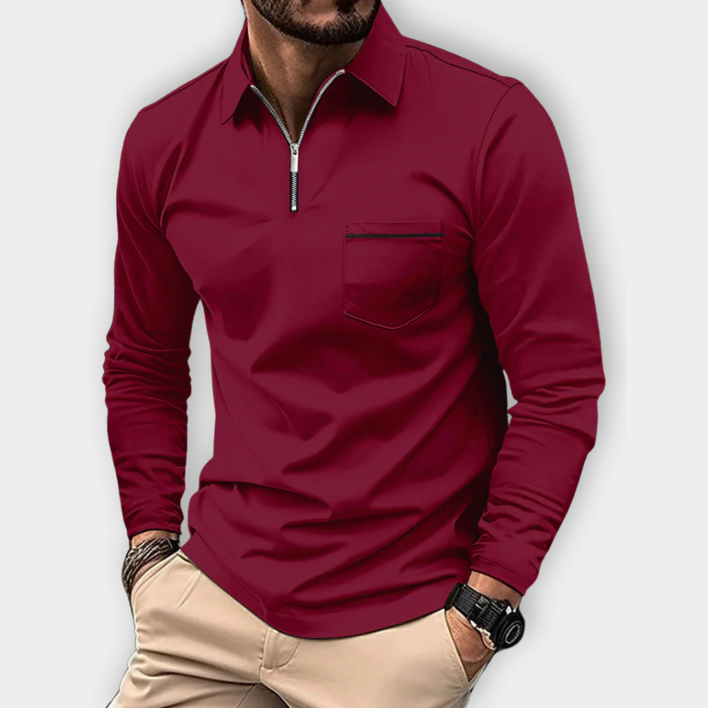 Maxim - Long-Sleeved Polo Shirt