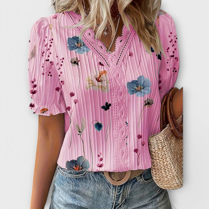 Emily - Stylish Blouse with V-Neck