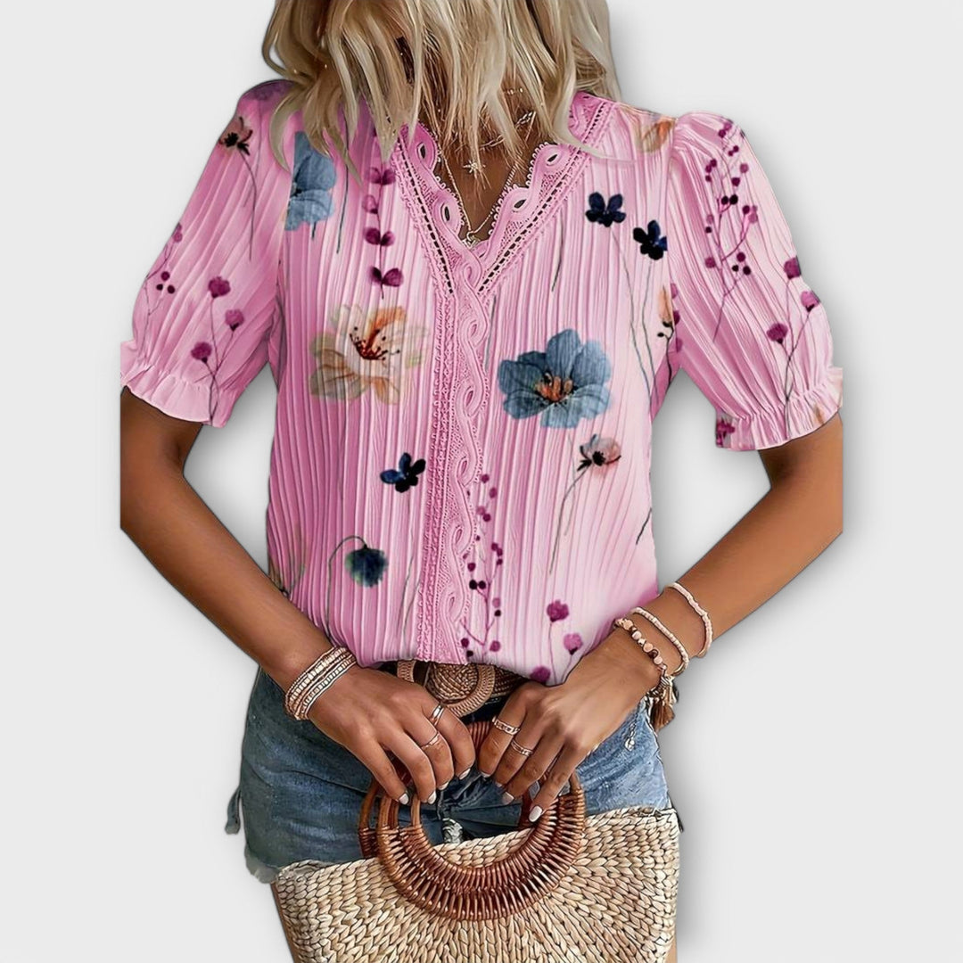 Emily - Stylish Blouse with V-Neck