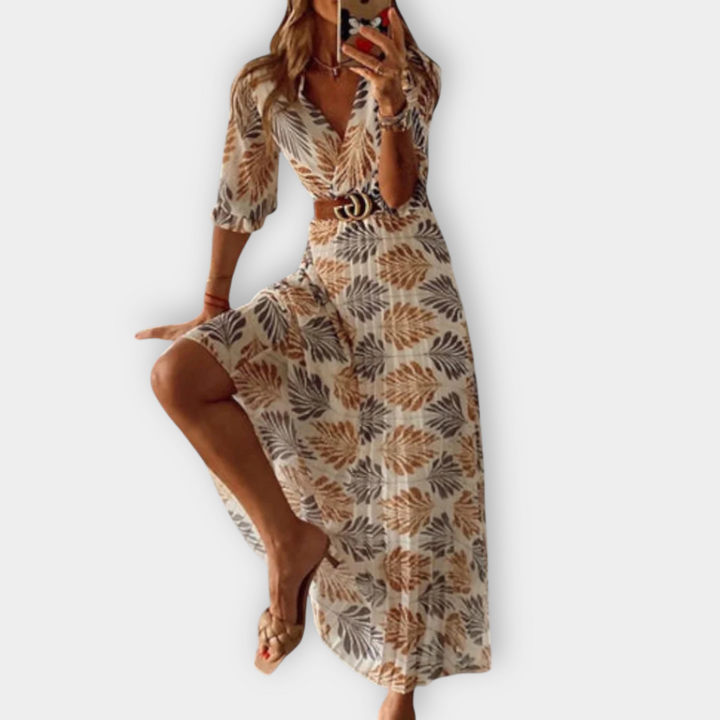 Alexa - Elegant Tropical Dress