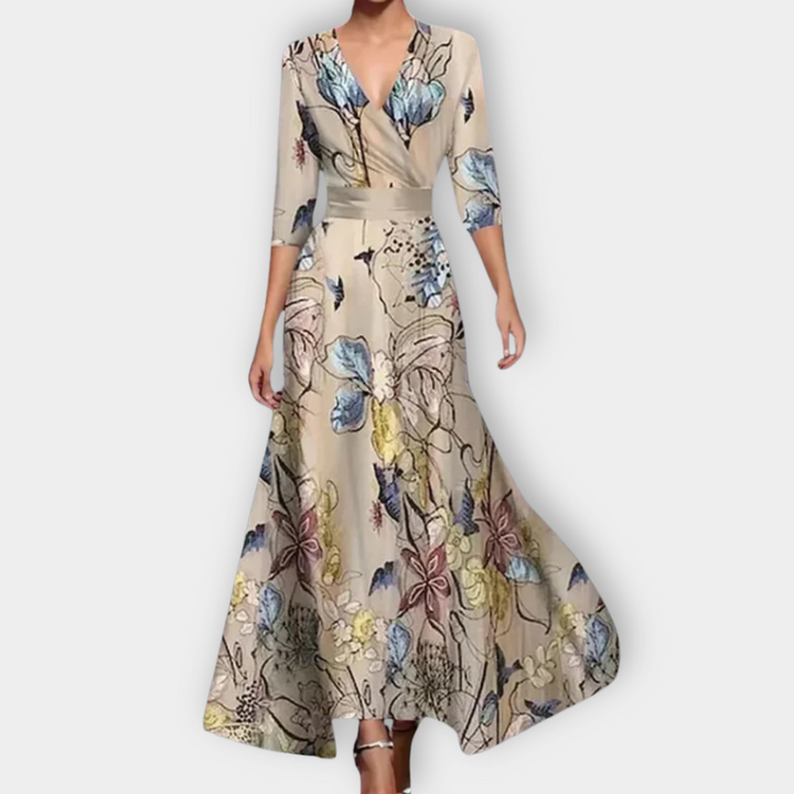 Adelundis - Floral Wrap Maxi Dress